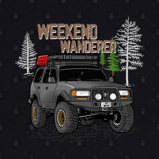 Toyota Land Cruiser Weekend Wanderer - Grey Toyota Land Cruiser for Outdoor Enthusiasts by 4x4 Sketch